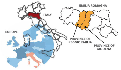 Mappe di Europa, Italia ed Emilia-Romagna
